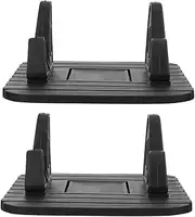 HOMSFOU 2pcs Black Car Phone Holder Phone Mat Rack Auto Navigator Bracket Soft Material Non-Slip Base