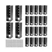 Concealed Joist Hanger 24PCS,2"x6" Joist Bracket,Framing Bracket,Railing Brac...