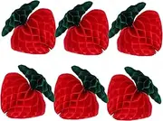 ULTECHNOVO 6pcs Strawberry Paper Honeycomb Balls Birthday Decorations Honeycomb Fruit Hanging Wedding Indoor Outdoor