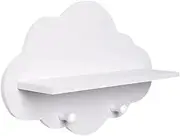 Floating Wooden Shelf, Wall Shelf, Wall Mounted Multifunctional Wooden Wall Shelf, Storage and Display Shelf for Farmhouse, as described, Cloudy