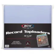 Case of 50 BCW 33RPM 12 Inch LP Vinyl Record Album Clear Plastic 9mm Toploaders
