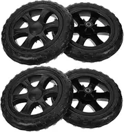 4pcs Shopping Cart Wheels Replacement 7 Inch Wheelbarrow Wheels for Grocery Dolly Luggage Cart Trolley Caster Wheels