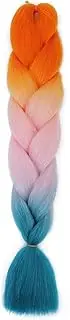 Braid 24 Inches Synthetic Braiding Hair Ombre Jumbo Hair Extension For Women DIY Hair Braids(C57)