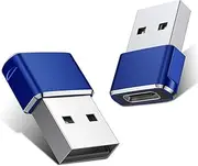 Basesailor USB to USB C Adapter 2Pack,Type C Female to A Male Charger Converter for Apple Watch Ultra iWatch 7 8,iPhone 16 15 14 13 12 Plus Pro Max,AirPods,iPad Air 4 5 Mini 6,Samsung Galaxy S23 S24