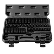 3/8" Drive Impact Socket Set 50-Piece, SAE (5/16-3/4) & Metric (8-22mm), Deep...