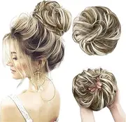 Synthetic Hair Bun Extensions Messy Curly Elastic Hair Scrunchies Hairpieces Synthetic Chignon Donut Updo Hair Pieces for Women (Bulk Buy : 1 PC, Color : M6PH613)