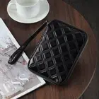 Zipper Solid Color Storage Pouch Multi-fuction PU Leather Bag Organizer