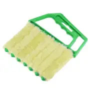 Window Blind Hand-held 7 Finger Shutters Brush Tool with Green Handle