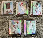 5 1998 BOWMAN CHROME INTERNATIONAL REFRACTOR RAY LANGFORD JORDAN CARDINALS MINT