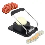 Egg Slicer for Hard Boiled Eggs, Stainless Steel Wire, Heavy Duty Strawberry ...
