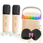 Kids Karaoke Machine with 2 Wireless Microphones,Portable Bluetooth Karaoke