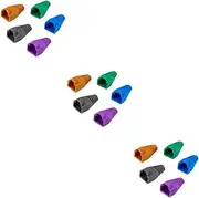 3sets Protective Network Cable Cover Connector Boots Cap Plastic Ethernet Cable Protector Prevent Breakage Diverse Colors Easy Installation 100pcs*3