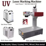 CRS 3W/5W/10W/15W UV Fiber Laser Marking Engraving Etching Machine Water Cooled