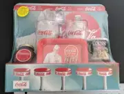 Rare Coca Cola Sundae Shoppe Gift Set Scoop 2 Glasses Tray Toppings Sealed NIB