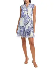 Nicole Miller Brin Lurex Wrap Dress