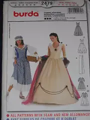 Empress Washerwoman Dress Costume Size 10-20 Burda 2479 Sewing Pattern *