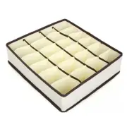 Convenient Beige Storage Box for Bras Socks and Underwear 24 Grid Cells