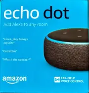 Amazon Echo Dot (3rd Generation) Smart Speaker - Charcoal BRAND NEW FREE POSTAGE