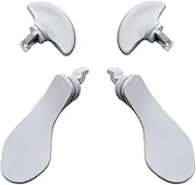 4PCS Metal Back Paddles for PS5 DualSense Edge Controller, Replacement Rear Paddles for PS5 Dualsense Edge Controller Rear Parts,Interchangeable Metal Rear for PS5 Dualsense Edge Controller, White