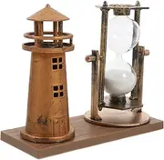 BESPORTBLE Retro Sandglass Timer Vintage Lighthouse Decoration for Home and Office Creative Craft Ornament Elegant Table Decor Mesmerizing Sand Flow Timer