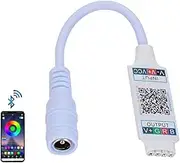 IdealSpares 5V-26V 4-Pin Bluetooth Controller RGB Female Connector LED Strip Lights 5050/3528/2835 App Control for RGB 5050/3528/2835 Timer Function Dimmable compatible with Android or Apple iOS