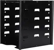Hard Drive Cage, Hard Disk Storage Rack Large Space Strong Compatibility 5 Layers Organizing Rack Metal SSD HDD Cage Bracket for 3.5 Inch Hard Drives