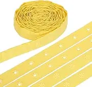 uxcell 3 Yard Snap Button Tape, Polyester Plastic Snap Button Trim, Sewing Press Stud Ribbon Replacement for DIY Craft Clothes Fabric Sewing, Light Yellow