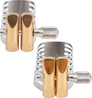 Sax Metal Ligature Clip Clamp Stainless Steel Silver Gold Saxophone Mouthpiece Accessory Parts (Alto Voice)