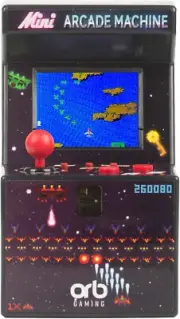 Mini Arcade Machine: 240 Retro Games, 2.5" Screen, Joystick, Volume Control