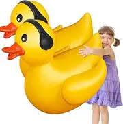 Hungdao 2 Pack 4 Feet Giant Inflatable Duck Huge Rubber Duck Large Blow up Duck Inflatable Duck Pool Float for Kids Summer Beach Swimming Pool Party Decoration