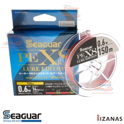 Kureha Seaguar Grandmax PE X8 Lure Edition 150 m PE #0.6 14 LB 8 Braided Line