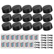 15 Sets 3D Night LED Light Remote Control USB Light Base for Acrylic