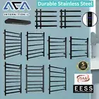 ACA SUS304 Electric Heated Towel Rack Black 4/6/7/8/9 Bar Warmer Touch Display