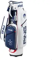 PING Golf Men's Caddy Bag PU CLASSIC 9 x 47 inch 3.2kg White Navy CB-F2401