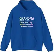 [X.Style] Grandma Definition Funny Saying for Grandmother Mothers Day ds026 Hoodie Royal L