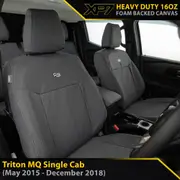 Mitsubishi Triton MQ Single Cab - XP7 Heavy-Duty Canvas 2x Front Seat Covers (Made to Order)