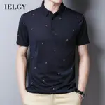 IELGY 男士冰絲休閒寬鬆POLO衫POLO衫