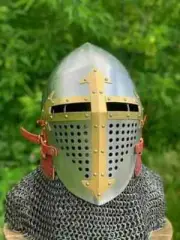 Medieval Roa Bascinet Helmet Bascinet Hounskell Chainmail Knight Helmet