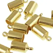 4mm Silver Plated Cord Ends, Pkg. of 12