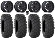 MSA Creed 15" Wheels Black 30" XTR370 Tires Polaris RZR XP 1000 / PRO XP