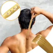2PC Bamboo Double Ball Rolling Tickling Rake Back Scratcher Pick Itch Stick &&