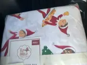 Pottery Barn Kids organic Christmas sheet set Elf On The Shelf Sheet full New