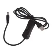 5V Power Cable USB to 5.5x2.1mm Plug Charging Cord with Switches for Speaker