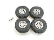 4x Axial Falken Wldpeak 1.9" RC Rock Crawler Tires & Chrome Wheels New