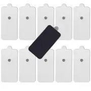 10-Pack Large TENS Electrode Pads - 3.5mm Snap Connectors - High Conductivity...