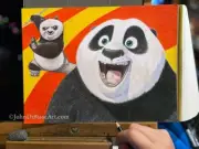 Po Kung Fu Panda Original Colored Pencil Drawing 12" x 9" **Please READ**