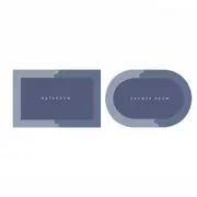Blue Diatom Mud Non-Slip Floor Mat Bathroom Shower Kitchen Carpet Rug