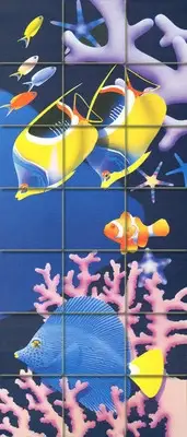 18 x 42 Tiles Art Sea Life Ceramic Mural Backsplash Bath Tile #903