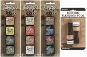 Ranger Tim Holtz Distress Mini Ink Pad Kits 10, 11, 12 and Mini Ink Blending