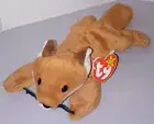 Ty SLY Fox Beanie Babies 1996 baby PVC Pellets ORIGINAL RETIRED TAG RARE NEW
